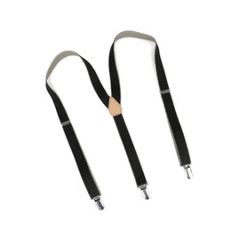 Belt Specialty Store BLSU0006 Men's Women's Y-Shaped Suspenders, Made in Japan, Casual, Distressed Design, Large Size, Width 1.0 inches (2.5 cm), Vintage, Black