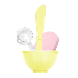 4-Piece Pack Tool Set / Pack Bowl + Spatula + Measurement Cup + Sponge / 팩도구 4종 세트 팩볼+스파츌라+켸량컵+해면