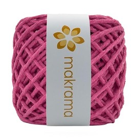 MAKRAMA Hilaza de Algodón 4mm Macramé 500g Colores (Rosa Fucsia)