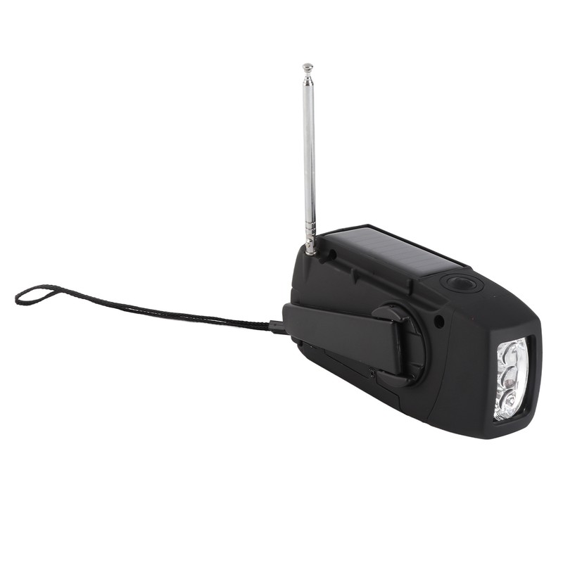 Emergency Radio Portable Rechargeable Solar Hand Crank Powered AM FM