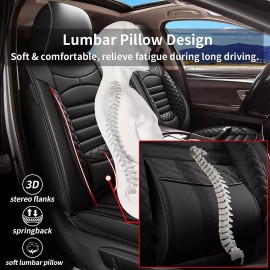 Unbranded Car 5-Seat Covers Faux Leather Front Rear Full Set For Honda HR-V HRV 2016-2024