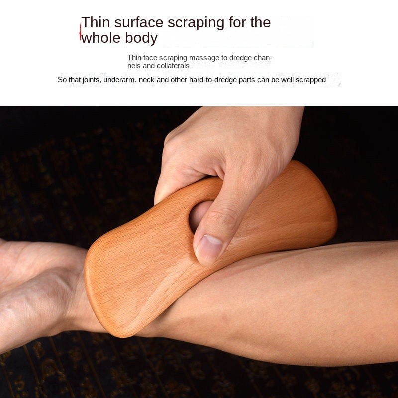 No Brand Carbonized Wooden Gua sha Massage Scraping Scraper Pressure