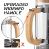 Sivaphe 34 OZ Bamboo French Press Stainless Steel High Borosilicate