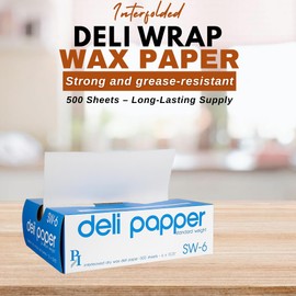 Durable Packaging 10" x 10 3/4" Interfolded Deli Wrap Wax Paper
