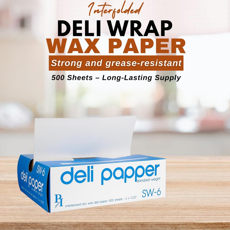 Durable Packaging 10" x 10 3/4" Interfolded Deli Wrap Wax