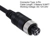 sourcing map Video Aviation Cable 4 Pin 9.84 ft 3