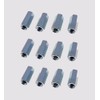 12 Pack 1/4-28 X 7/8" Long Fine Thread Hex Coupling