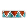 Turquoise Band Ring for Women or Men Sterling Silver 925