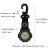 JewelryWe Carabiner Watch 24H Analogue Quartz Pocket Watch Clip On