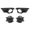 HECASA Pair Fog Light+Fog Light Bezel Compatible with 2010-2012 Ford