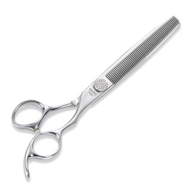 Momotou Professional Thinning Dog Grooming Scissors with Simulation Diamond 440C Stainless Steel Polished Pet Cat Thinner Blender Shears for Groomers and Home users 8''