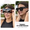 Myiaur 2er Pack Überzieh Sonnenbrille für Damen Übergroße Stylische Überbrille