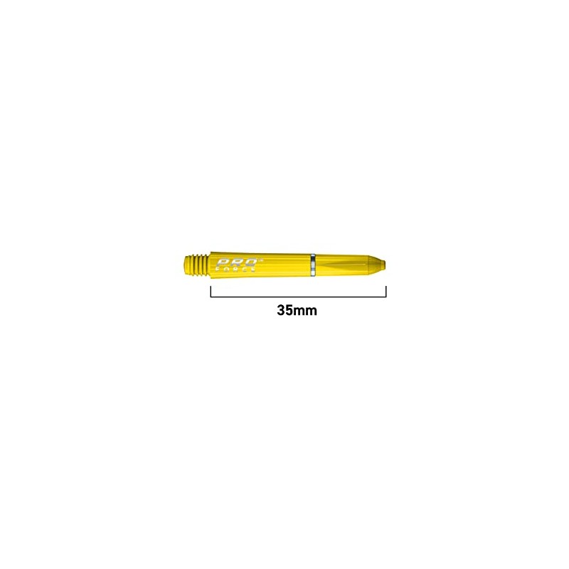 WINMAU Pro-Force Yellow Short Nylon Ring Grip Dart Stems -
