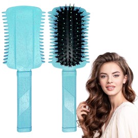 Curling Brush, Curly Hair Brush, Curling Comb for Detangling and Styling for Men and Women, Hair Brush Boar Bristles, Reduces Pulling Hair and Separating Curls