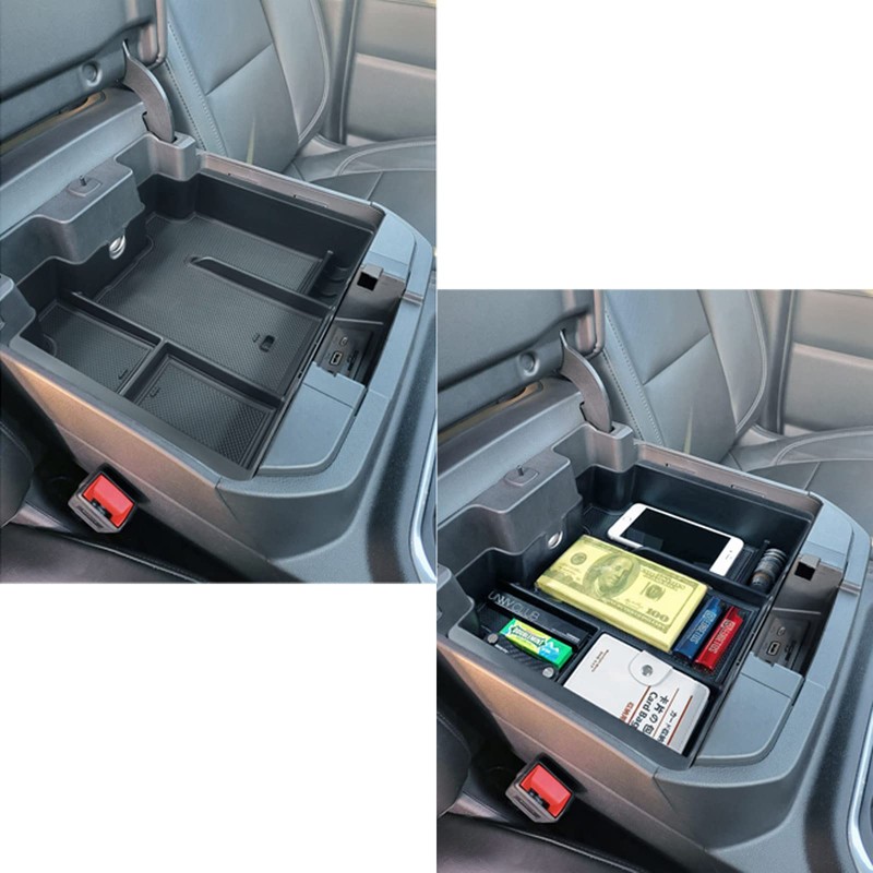 Full Size Center Console Organizer Tray Compatible with 2019-2022 Chevy
