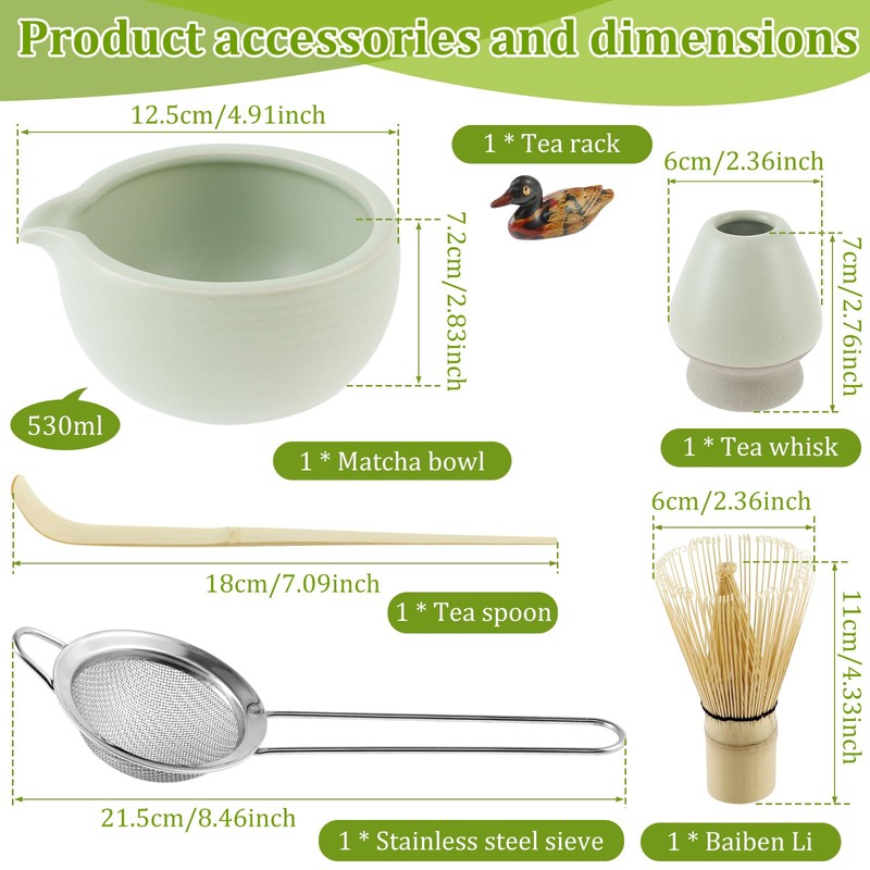 6Pcs Matcha Whisk Set Elegant Matcha Tea Set Matcha Kit
