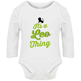 Hippowarehouse It's a Leo Thing Baby Vest Bodysuit (Long Sleeve) Boys Girls White