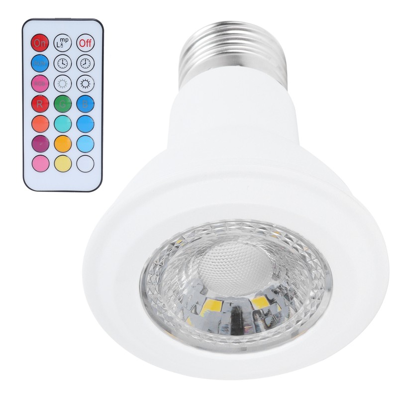 10W RGBW Spotlight with Timing Remote Control E27 Color Changing