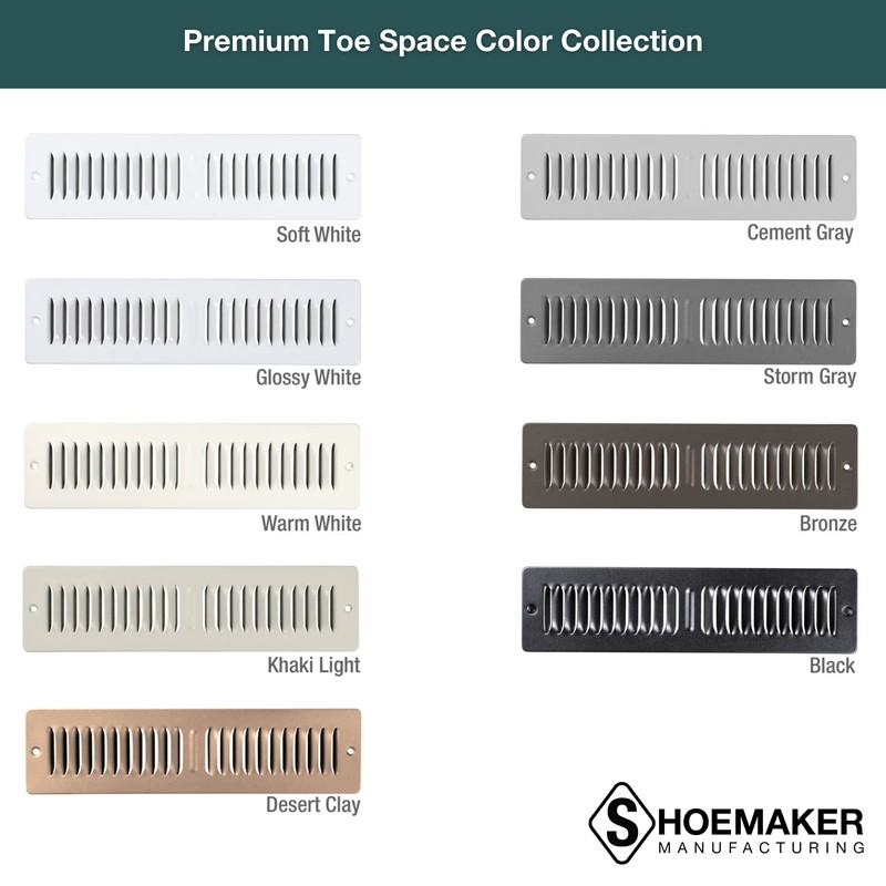 Shoemaker Manufacturing Cement Gray, 2x10, Premium Toe Space Grille, All