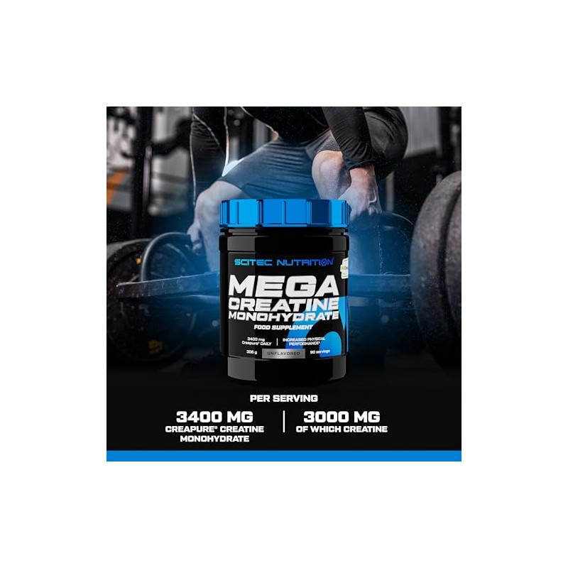 Scitec Nutrition Mega Creatine Monohydrate | Creapure® Trademark Formula |