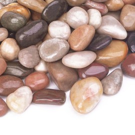 Pulovin 5 Pound Decorative Rocks for Planters, 1"- 1 1/2", Pebbles for Indoor Plants, Vases, Polished Stones for Garden and DIY Decor