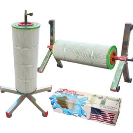 SpinDoc Filter Cleaning Stand Cleaner for 3, 4 or 6 Inch Swimming Pool Cartridges, Tornado Cyclonic Spinner Action Maintenance Pump Equipment Above in ground Solar Cover Salt Systems or Chlorine