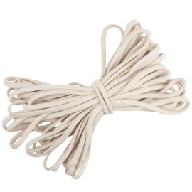 SWATOM 1/4" Round Cotton Oil Lamp Wicks 50 Feet for Tiki Torches,Alcohol Candle Burner,Lampberger Kerosene Lamp,Dietz Oil Lantern