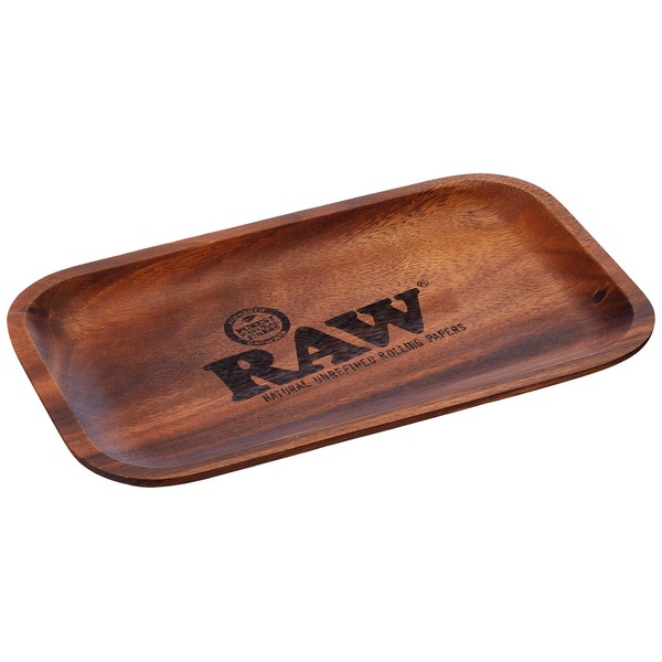 RAW 18612 Small Wood Rolling Tray-27,5 x 17,5 cm, Holz, braun, M