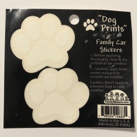 FamilyStickers White Paw Prints Car Decal Window Safe New Paws Family Stickers Sports Cat Dog
