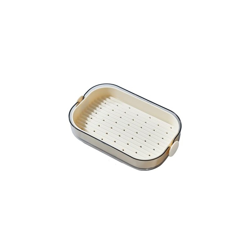 Oudesi Plastic Soap Dish with Drain, Draining Soap Box Holder