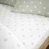 Catherine Lansfield Brushed Polka Dot Cotton Single Fitted Sheet Green