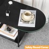 Coffee Tables for Living Room,2-Tier Small Coffee Table Industrial Modern