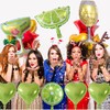 GQXJIAH Margs and Matrimony Bachelorette Balloons, Margarita Glass Lime Diamond