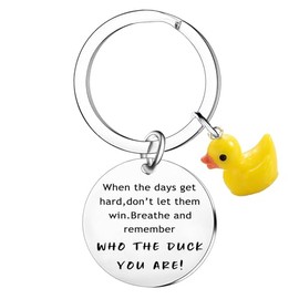Tihnvk Inspirational Keyring Duck Keyring For Sister Friends Duck Gifts Christmas Birthday Gift For Ducks Lovers Ducks Stuff Positive Gifts