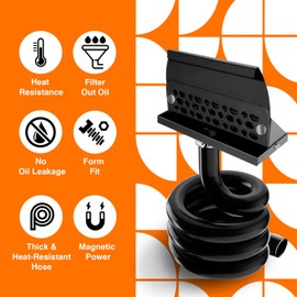 Rear Grease Drainage Funnel for Blackstone Grease Catcher Upgrade, Blackstone Griddle Magnetic Grease Catcher Trap, Durable Blackstone Grease Trap, Blackstone Accessories Grease Catcher