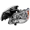 HECASA Pair Headlight Headlamp Chrome Housing Clear Lens Compatible With