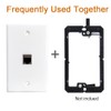 1 Port CAT7 Ethernet Wall Plate Female to Female, Single