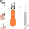 Multifunctional 3-piece set of eagle-beak angled nail clippers, household large-opening