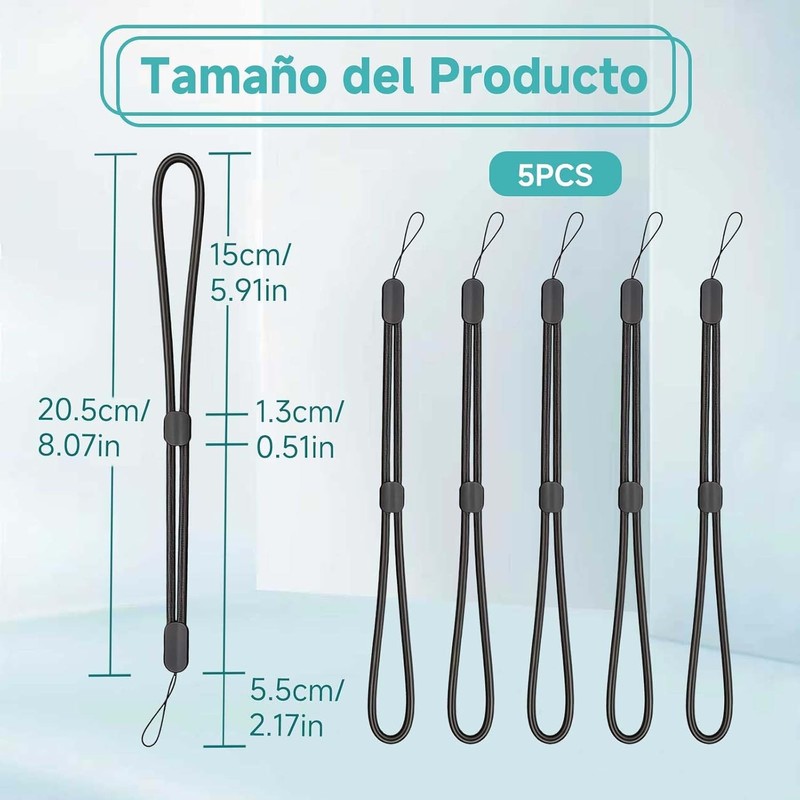 5 Pzs Correa Celular Muñeca, Cordón para el Teléfono Ajustable,