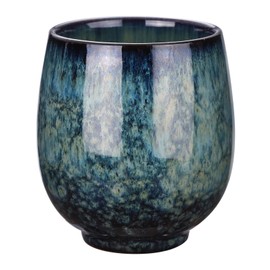 sourcing map Chinese Ceramic Teacups 5.41oz Traditional Gong Fu Tea Set Japanese No Handle Small Tea Cup for Mate Tea Coffee Wine Drinks, Sapphire Blue