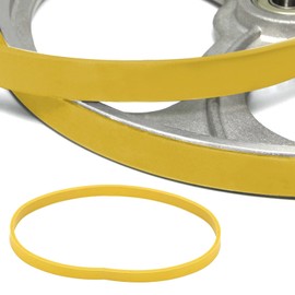 Pack of 2 Band Saws Rubber Band, Non-Slip Woodworking Band Saw Rubber Band Saw Scroll Wheel Rubber Ring, Accessories for Band Saws (10 inch, 250 mm, Yellow)