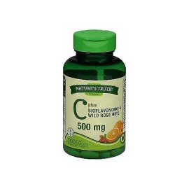 Nature's Truth Vitamin C Bioflavonoids & Rose Hips Coated Caplets 100 Ct 6 Pack