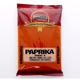 HEMANI All-Natural Paprika - Traditional Indian Spice - 400g (14.1 OZ) - Vegan - Great for Cooking -Gluten Friendly - NON-GMO - No Fillers - No Color - Indian Origin