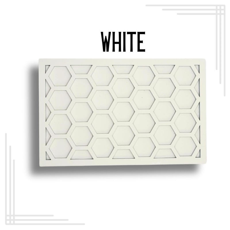 Nest Thermostat Decorative Wall Plate Honeycomb White, Brown Natural Hard