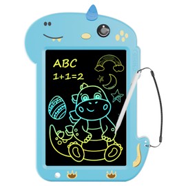 LCD Writing Tablet Dinosaur Toys for Kids, 8.8 Inch Colorful Writing Drawing Tablet with Lock & Erase Button, Portable Travel Toys Learning Gifts for 3 4 5 6 7 8 9 Boys and Girls Toddlers - Blue