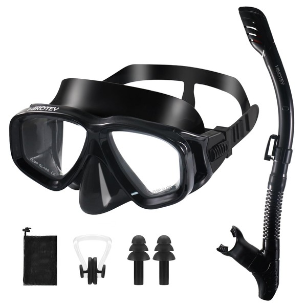 HIKOTEY Adult Snorkel Set, Diving Goggles, Snorkelling Adult Set with