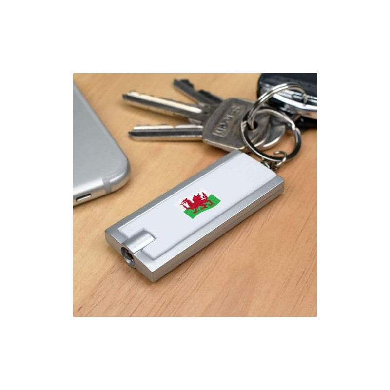 Azeeda 'Waving Welsh Flag' Keyring LED Torch (KT00034360)