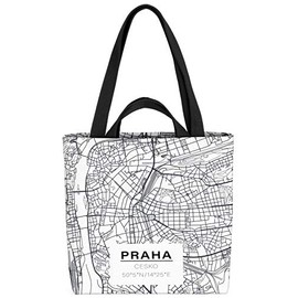 VOID Prague Map Bag, 33 x 33 x 14 cm, 15 L Shopping Bag, Shopper Bag, multicoloured, Casual
