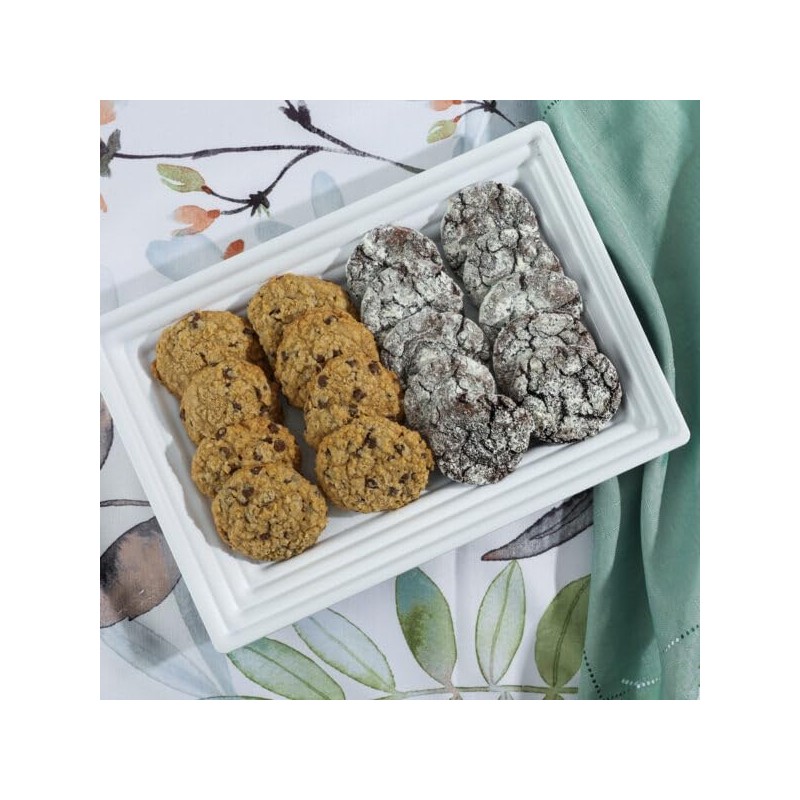 Blue Sky Leveled White Plastic Rectangle Tray | 9x13 Inches