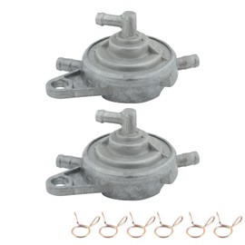 MCHMFG 2 Pcs - 1/4" Fuel Tank Tap Valve Petcock On-Off Switch for 50cc 70cc 90cc 100cc 110cc 125cc Scooter Pit Quad Dirt Bike Go Kart ATV (2(Triple) valves)